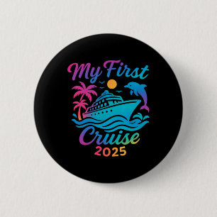 My First Cruise 2025 Family Vacation Trip Ship Mat 6 Cm Round Badge