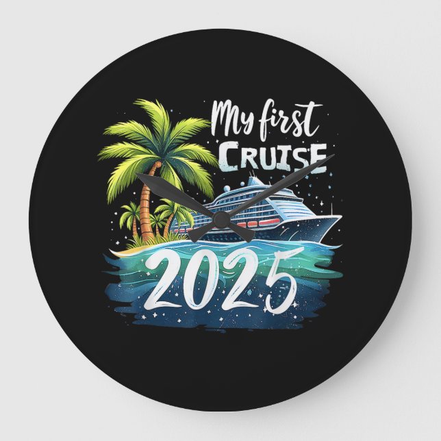 My First Cruise 2025 Large Clock (Front)