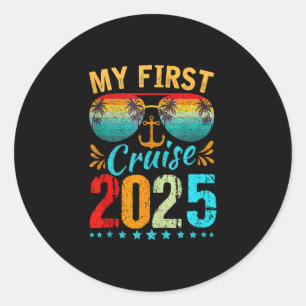 My First Cruise 2025 Tee Family Vacation Cruise Sh Classic Round Sticker