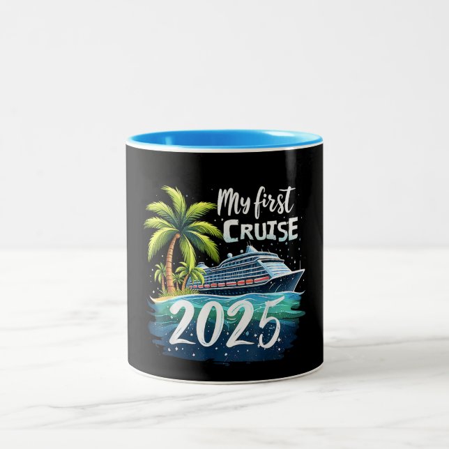 My First Cruise 2025 Two-Tone Coffee Mug (Center)