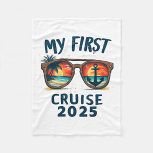My First Cruise 2025 Vacation Cruise Ship Travel  Fleece Blanket
