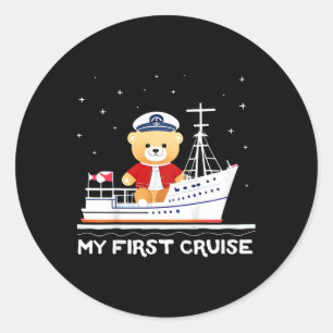 My First Cruise 2025 Vacation Gift For Toddler And Classic Round Sticker