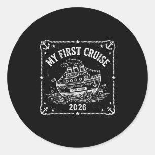 My first cruise 2026 classic round sticker
