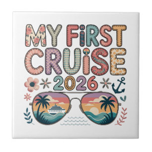 My First Cruise 2026, First Cruise Vacation Gift Ceramic Tile