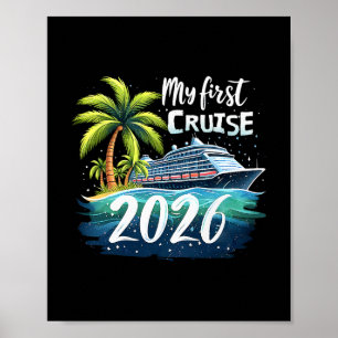 My First Cruise 2026 Funny First Time Cruise Vacat Poster