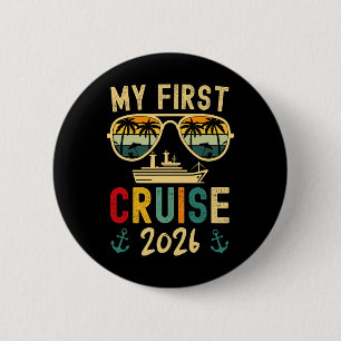 My First Cruise 2026 Matching Family Cruise Vacati 6 Cm Round Badge