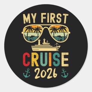 My First Cruise 2026 Matching Family Cruise Vacati Classic Round Sticker