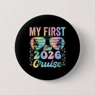 My First Cruise 2026 Vacation Matching Family Crui 6 Cm Round Badge