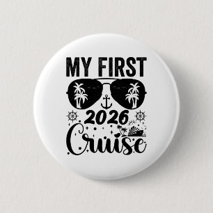 My First Cruise 2026 Vacation Matching Family Crui 6 Cm Round Badge