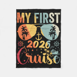 My First Cruise 2026 Vacation Matching Family Crui Fleece Blanket
