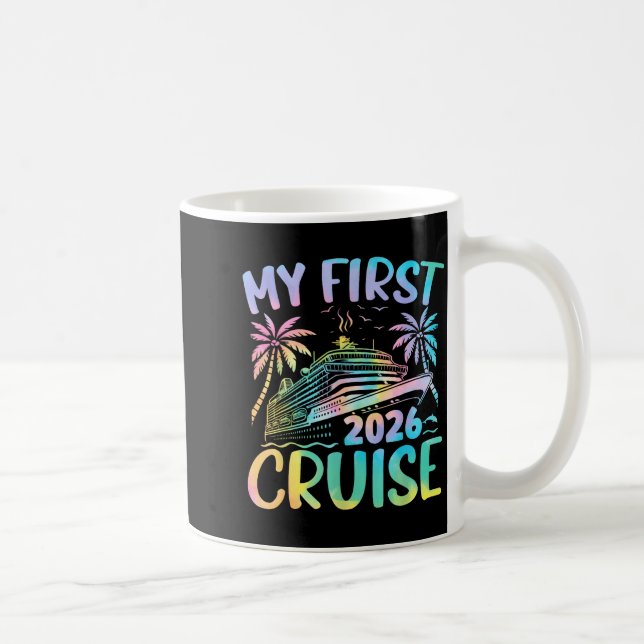 My First Cruise 2026 Vacation Tie Dye Family Cruis Coffee Mug (Right)