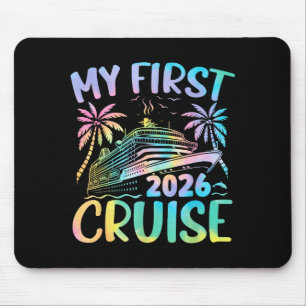 My First Cruise 2026 Vacation Tie Dye Family Cruis Mouse Pad