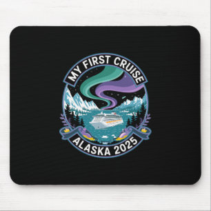 My First Cruise Alaska 2025 Shirt Northern Lights  Mouse Pad