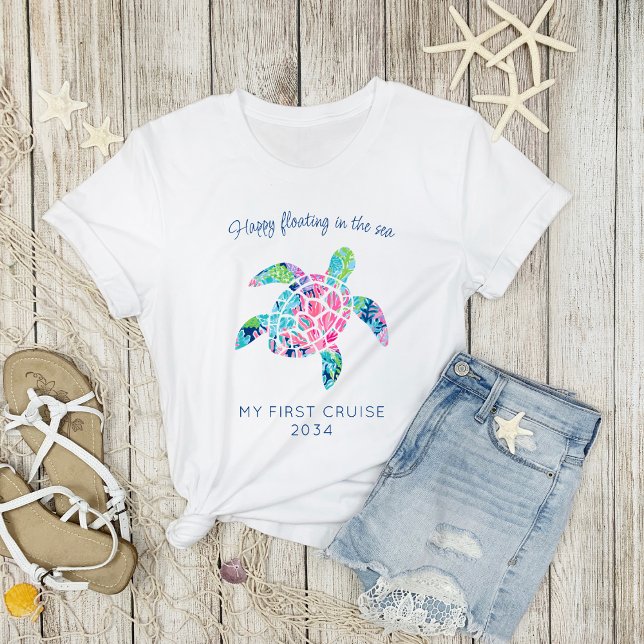 My First Cruise Family Vacation Cute Sea Turtle T-Shirt (Creator Uploaded)