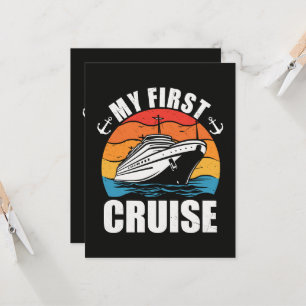 My First Cruise  Funny Family Vacation Cruise ship Invitation