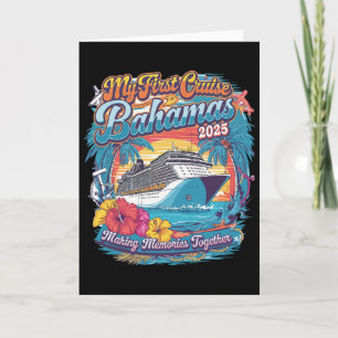 My First Cruise Hamas 2025 Family Vacation Tee For Card