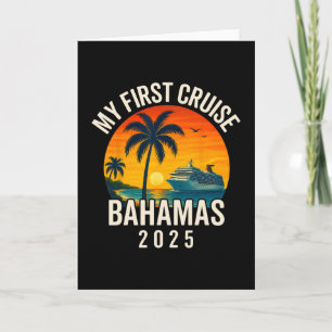 My First Cruise Hamas 2025 Vacation Souvenir Beach Card
