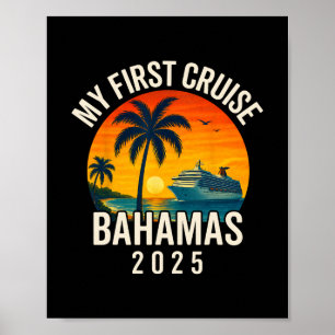 My First Cruise Hamas 2025 Vacation Souvenir Beach Poster