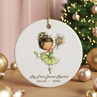 My First Dance Recital Personalized Ballet Ornamen Ceramic Ornament