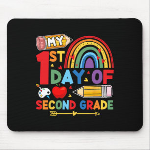 My First Day Of 2nd Grade Second Grade Rainbow Mouse Pad
