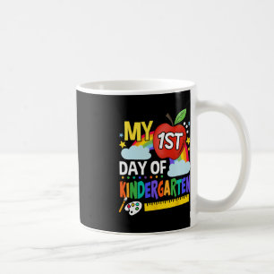 My First Day Of Kindergarten Fun Colourful Rainbow Coffee Mug
