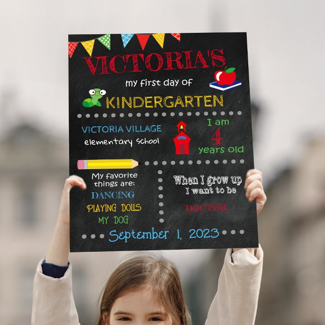 My First Day Of School Name Details Age Date Poster (Creator Uploaded)