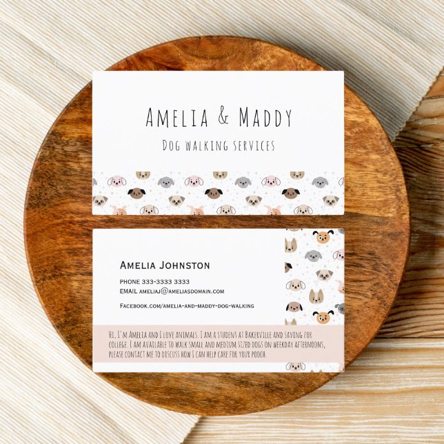 My first Dog Walking business - Young Entreprenuer Card (Creator Uploaded)