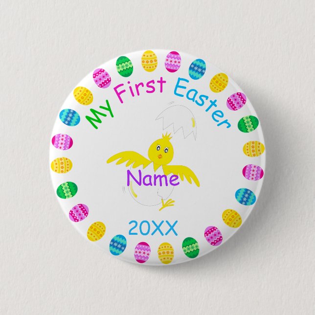 My First Easter 6 Cm Round Badge (Front)