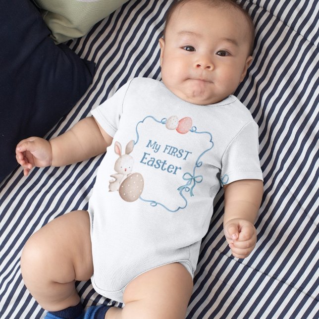 My First Easter Blue Baby Boy Baby Bodysuit (Creator Uploaded)