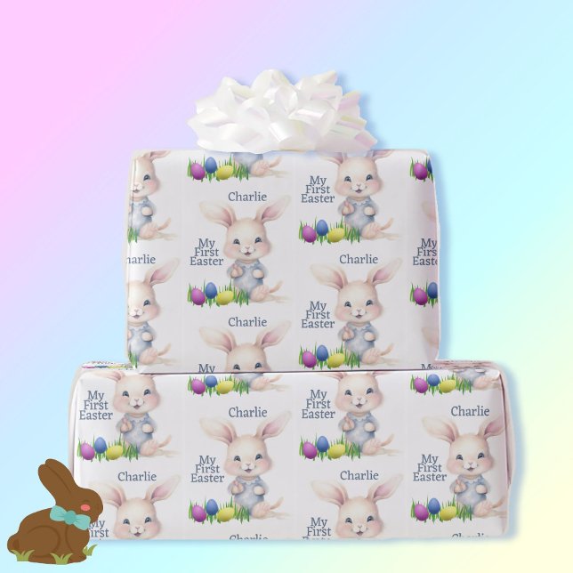 My First Easter Bunny Add Child's Name Gift Wrapping Paper (Creator Uploaded)