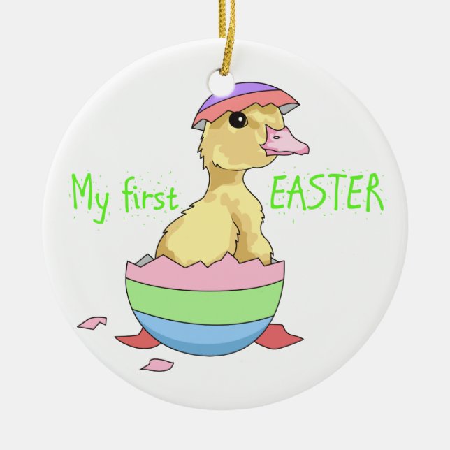 My First Easter Ceramic Ornament (Front)