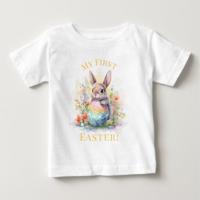 My First Easter Cute Bunny  Baby T-Shirt (Front)