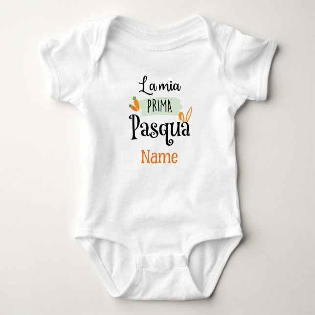 My First Easter – La Mia Prima Pasqua Baby Bodysuit (Front)