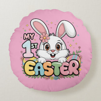 MY First Easter Round Cushion