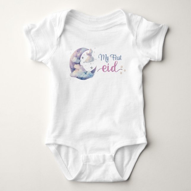 ⭐ My First Eid Baby Romper – Cute & Comfortable Is Bodysuit (Front)