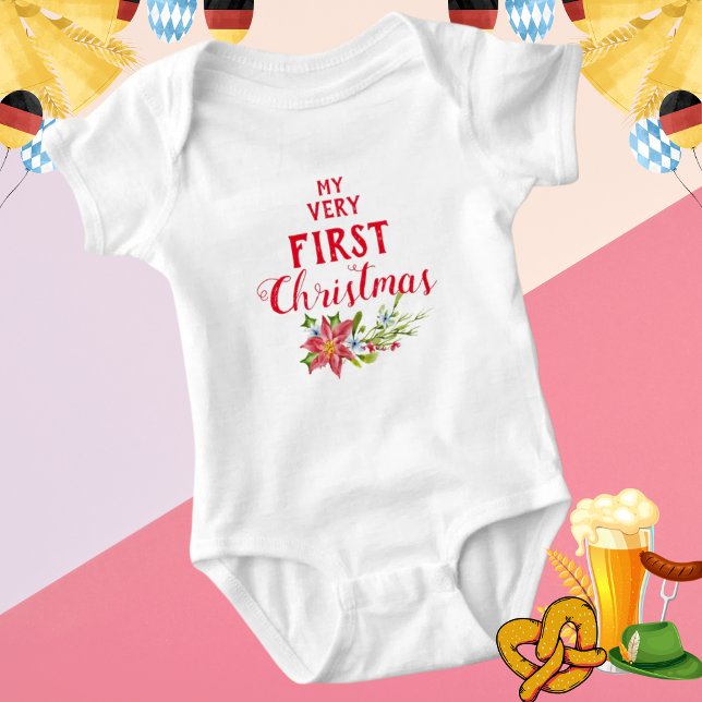 My First Family Matching Christmas Outfit Baby Baby Bodysuit (Creator Uploaded)