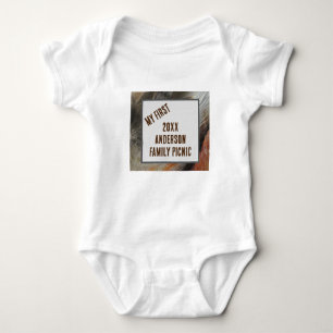 My First Family Picnic Nature Feather Reunion Baby Bodysuit