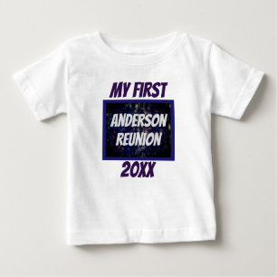 My First Family Reunion Navy Blue Keepsake Baby T-Shirt