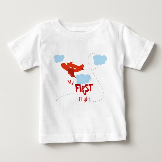My First Flight Baby T-Shirt (Front)
