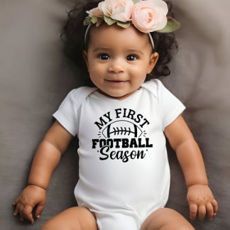 My first football season Gender Neutral child, Baby Bodysuit