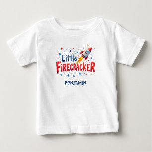My First Fourth of July Rocket Galaxy Baby T-Shirt