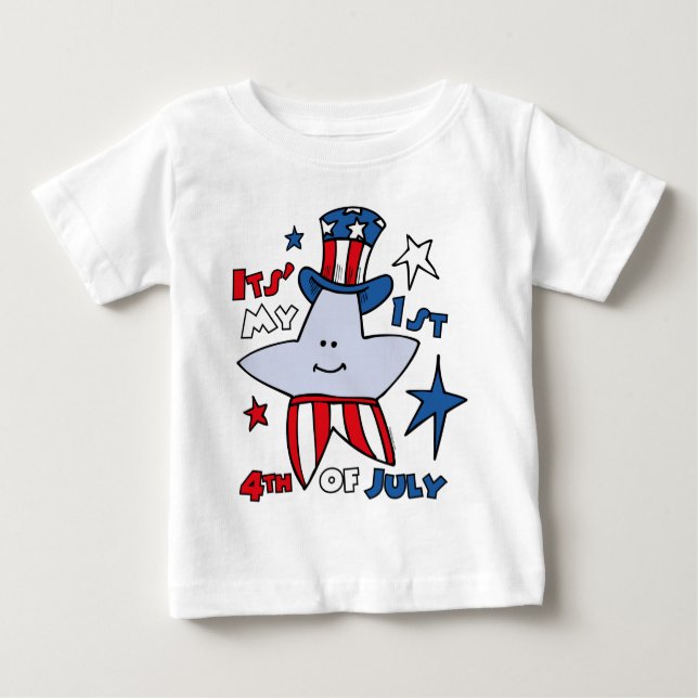 My First Fourth Star Baby T-Shirt (Front)
