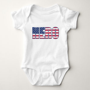 My First Fourth USA Flag Baby Bodysuit