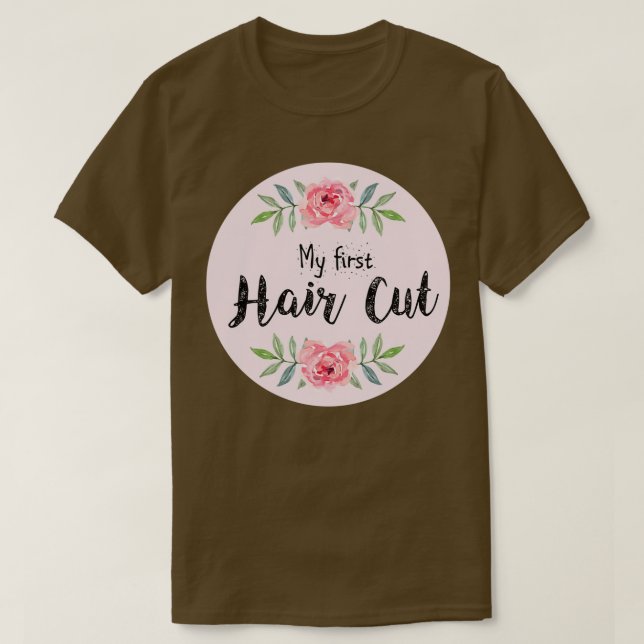 My First Hair Cut Hands Milestone Memorial Design T-Shirt (Design Front)