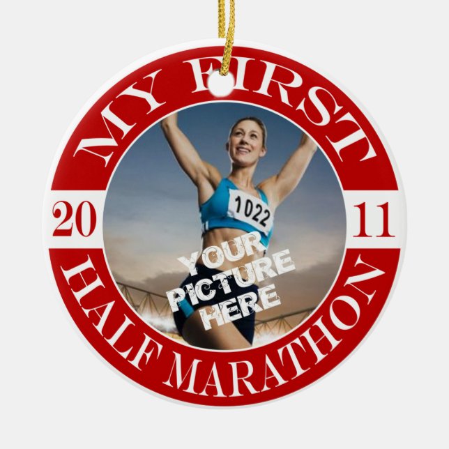 My First Half Marathon - 2011 Ceramic Ornament (Front)