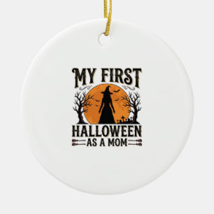 My First Halloween as a Mum Vintage Halloween Desi Ceramic Ornament