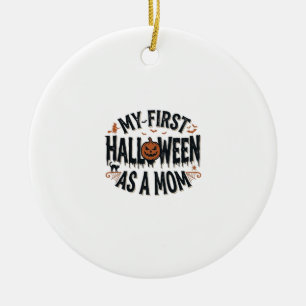 My First Halloween as a Mum Vintage Halloween Desi Ceramic Ornament
