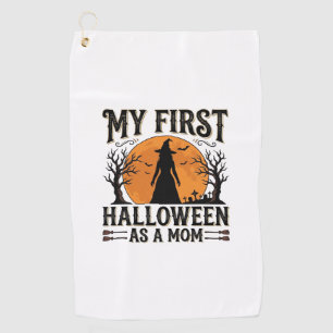 My First Halloween as a Mum Vintage Halloween Desi Golf Towel