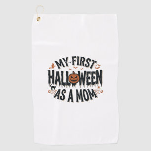 My First Halloween as a Mum Vintage Halloween Desi Golf Towel
