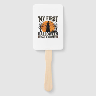 My First Halloween as a Mum Vintage Halloween Desi Hand Fan